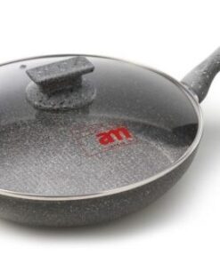 Regina di Pietra  tigaie cu capac de sticlă 20-28 cm inductie