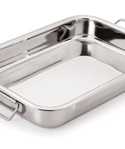 Tavă inox cuptor cu gril și mânere