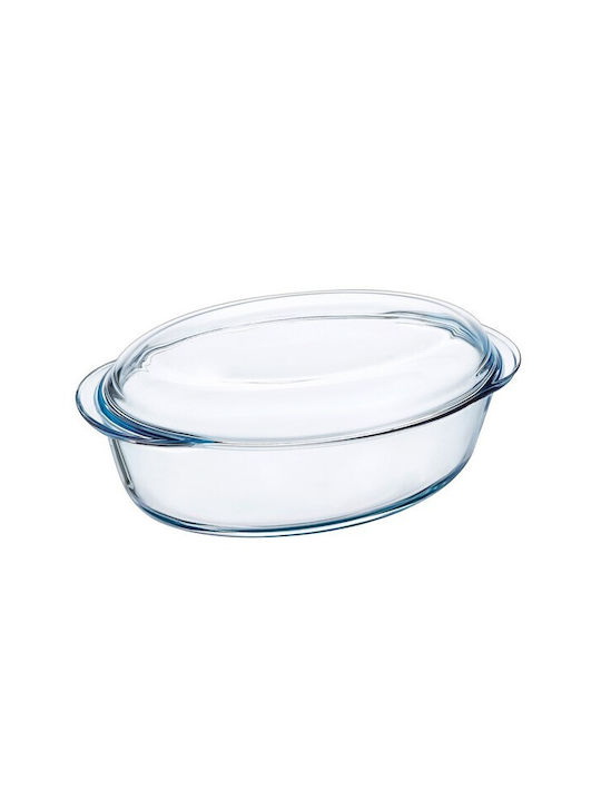 Vas oval cu capac, Pyrex 3L-4,4 L 7 Clip 14