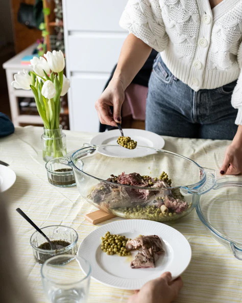 Vas oval cu capac, Pyrex 3L-4,4 L 5 Clip 9