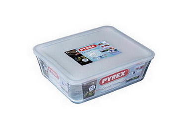 Cook & Freeze - Vas dreptunghiular din sticlă cu capac special pentru congelator, Pyrex - 0,8 L