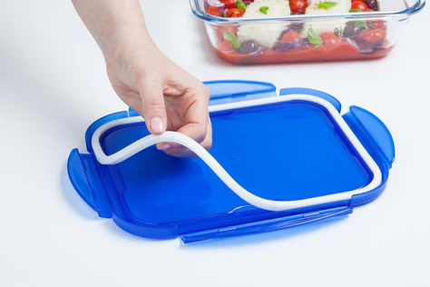 Cook&Go Recipient pătrat de depozitare din sticlă cu capac, Pyrex 4 Clip 2
