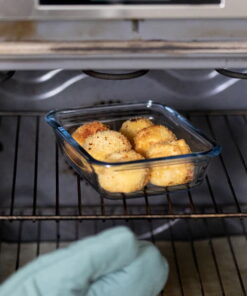 Cook&Go Recipient pătrat de depozitare din sticlă cu capac, Pyrex 15 Clip 4 1