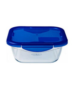 Cook&Go Recipient pătrat de depozitare din sticlă cu capac, Pyrex