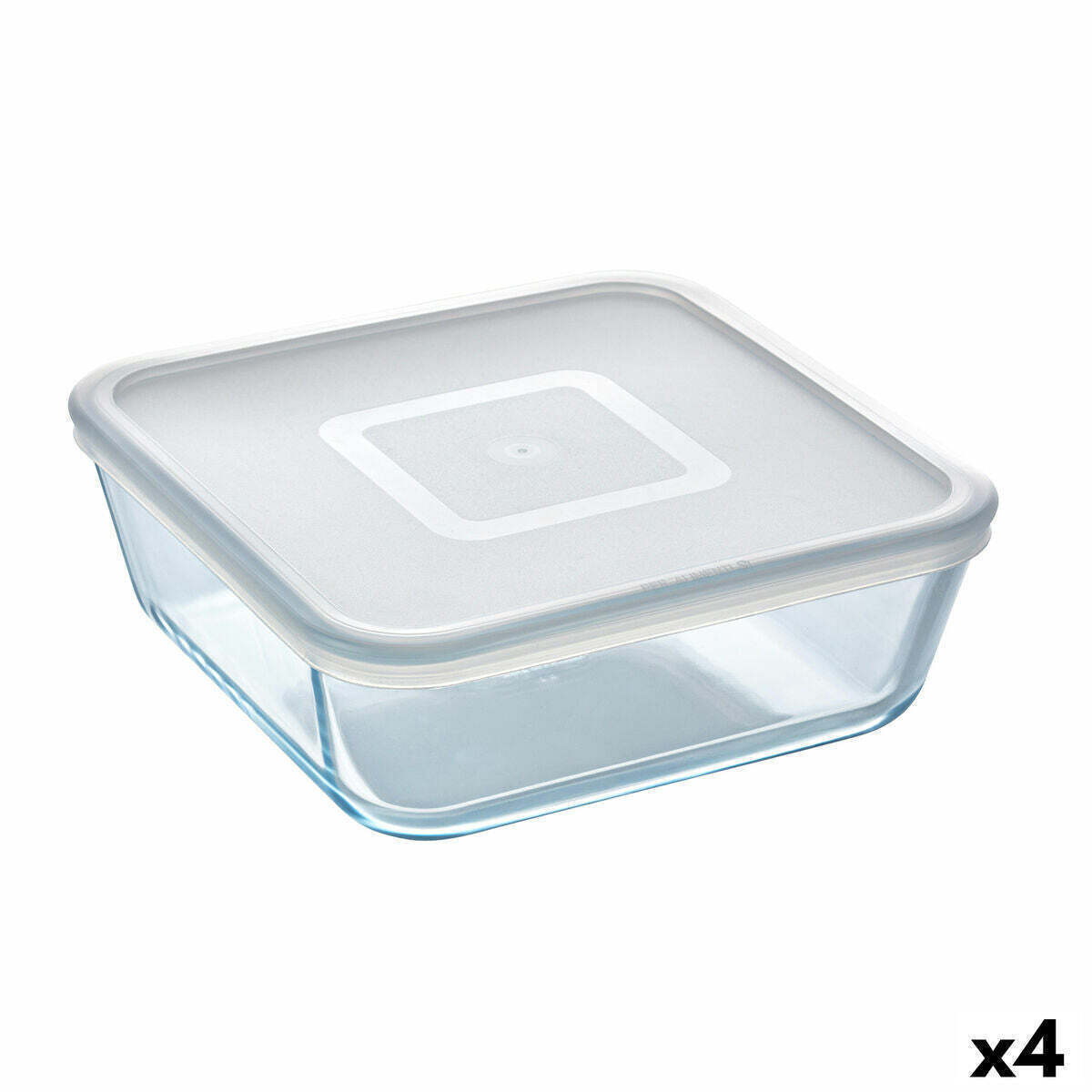 Cook & Freeze - Vas pătrat din sticlă cu capac special pentru congelator, Pyrex - 2 L