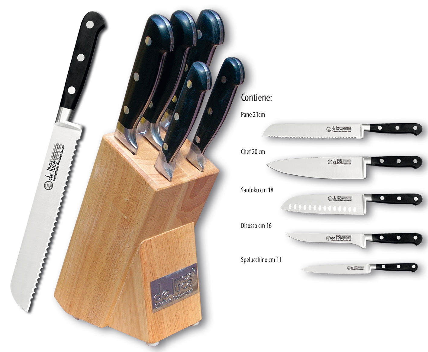 Set 5 buc cutite forjate cu suport lemn masiv 2 1201 1